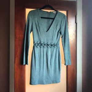 Suede Blue Dress
